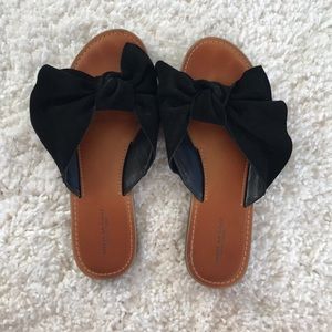 Black AE slide sandals